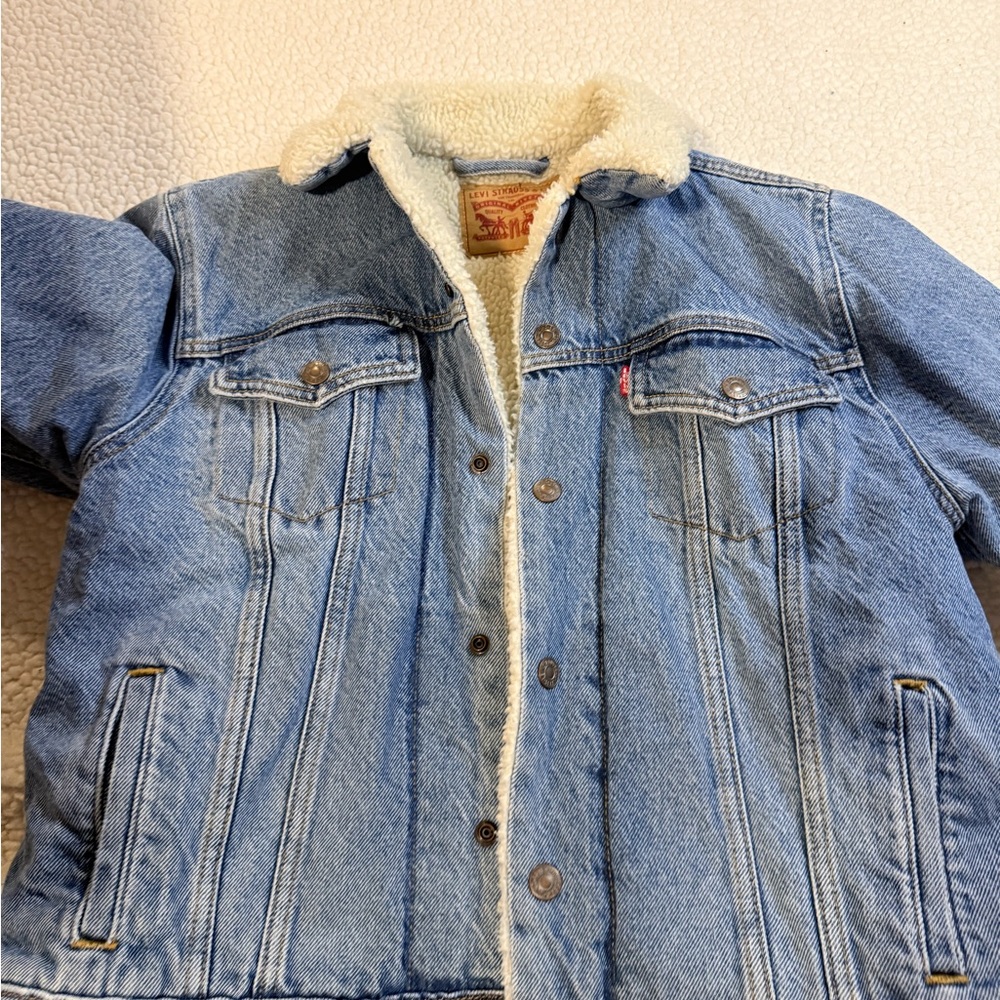 Levi's Blue Denim Jacket with Sherpa Lining